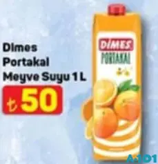 DİMES PORTAKAL MEYVE SUYU 1 L
